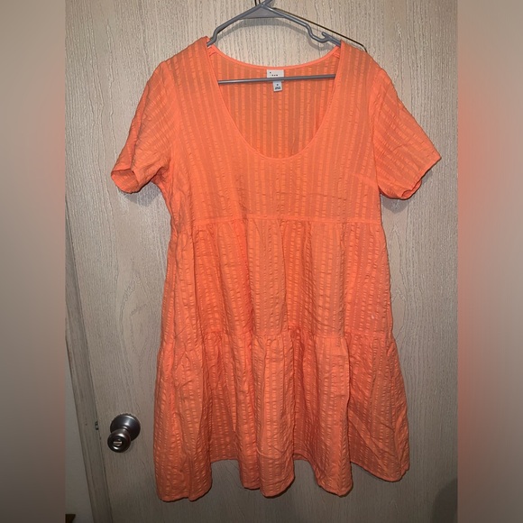 Seersucker Babydoll Dress - Picture 1 of 4